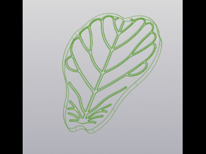 Ficus Lyrata leaf Cup coaster 3D-Druckmodell