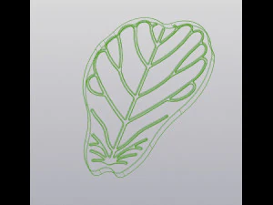 Ficus Lyrata leaf Cup coaster 3D Print Model