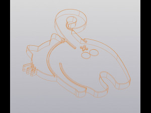 Male cat Keychain 3Dプリントモデル