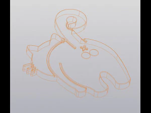 Male cat Keychain 3D Print Model