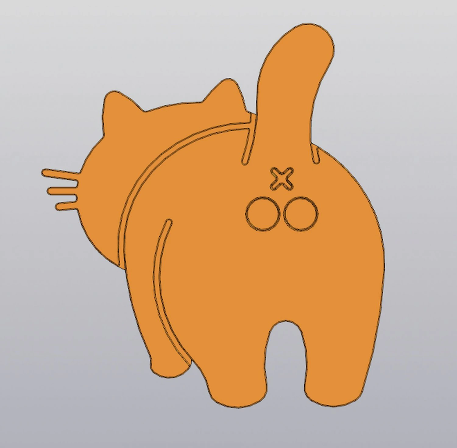 Male cat Cup coaster 3D Print Model .c4d .max .obj .3ds .fbx .stl .blend 