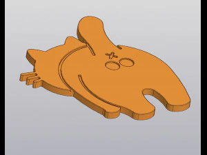 Male cat Cup coaster 3D Print Model