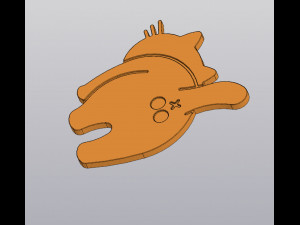 Male cat Cup coaster Modèles 3D en vedette
