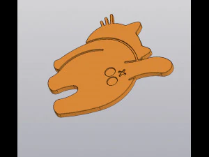 Male cat Cup coaster 3D Print Model