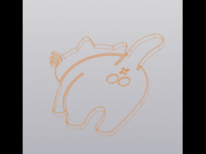 Male cat Cup coaster Modèles 3D en vedette