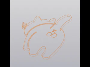 Male cat Cup coaster 3D Print Model