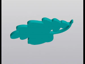 Oak leaf and acorn Cup coaster 3D Print Model