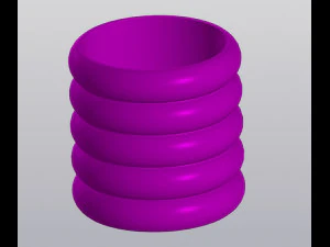 Round forms planter version 2 low radius easier print 3D Print Model