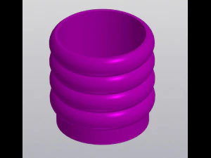 Round forms planter version 2 low radius easier print 3D Print Model