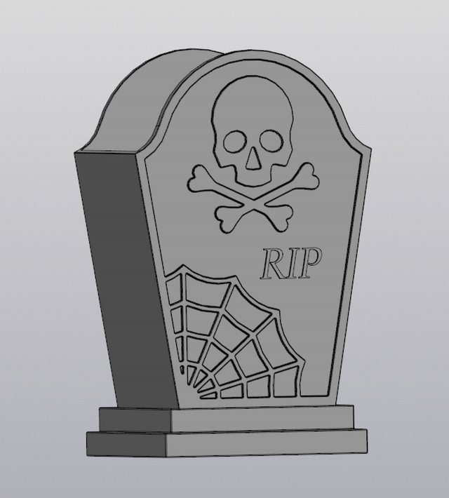Tombstone Planter 3D Baskı Modeli .c4d .max .obj .3ds .fbx .stl .blend