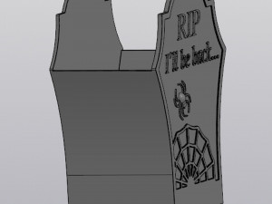 Tombstone Planter version 2 3D-Druckmodell