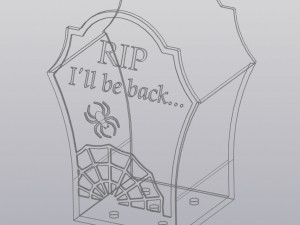 Tombstone Planter version 2 3D-Druckmodell