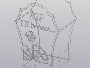 Tombstone Planter versie 2 3D printmodel