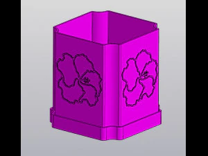 Penanam Kembang Sepatu Model Cetak 3D