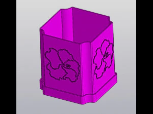 Hibiscus Planter 3D Print Model