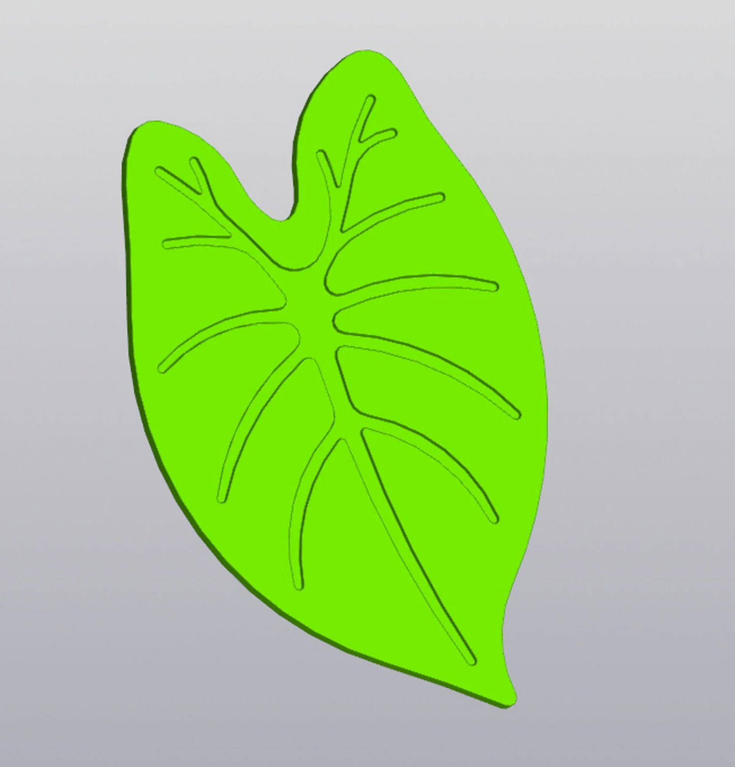Caladium leaf cup coaster 3D Print Model .c4d .max .obj .3ds .fbx .stl .blend 