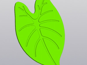 Caladium leaf cup coaster Modelo de impresión 3D