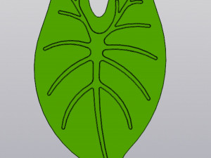 Caladium leaf cup coaster Model Cetak 3D