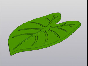 Caladium leaf cup coaster Model Cetak 3D