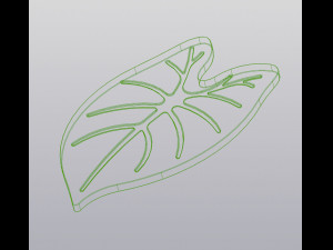 Caladium leaf cup coaster Model Cetak 3D
