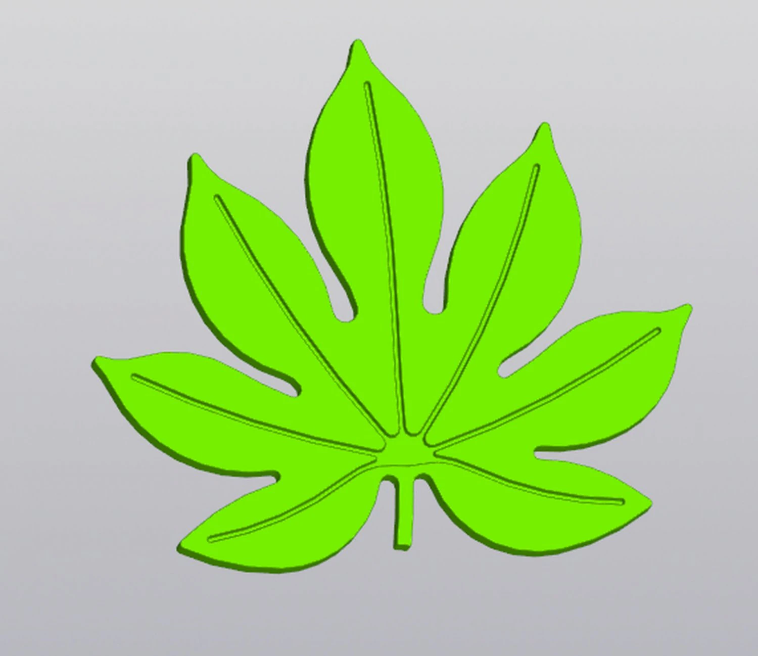 Fatsia leaf Cup coaster 3D Print Model .c4d .max .obj .3ds .fbx .stl .blend 