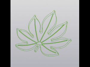 Fatsia leaf Cup coaster 3Dプリントモデル