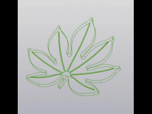 Fatsia leaf Cup coaster 3D Print Model