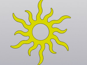 Sun Cup coaster version 2 3Dプリントモデル