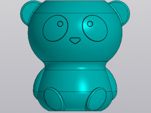 Set Planter and Vase Penholder Panda 3D Print Model