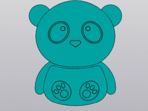 Panda Cup coaster 3D प्रिंट मॉडल