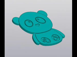 Panda Cup-onderzetter 3D printmodel