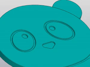 Panda Cup-onderzetter 3D printmodel