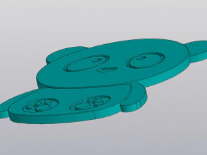 Panda Cup-onderzetter 3D printmodel