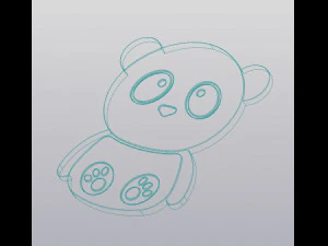 Panda Cup-onderzetter 3D printmodel