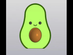 Avocado Vase Pen holder 3D Print Model