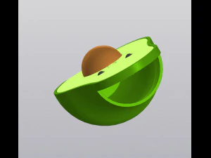 Avocado Vase Pen holder 3D Print Model