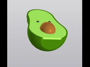 Avocado Vase Pen holder 3D Print Model