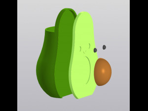 牛油果花瓶笔架 3D 打印模型
