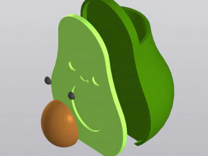 Avocado Vase Pen holder 3D Print Model