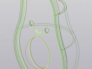 牛油果花瓶笔架 3D 打印模型