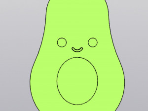 牛油果花瓶笔架 3D 打印模型