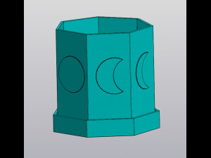Moon phases planter 3D 打印模型