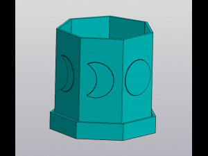 Moon phases planter 3D 打印模型