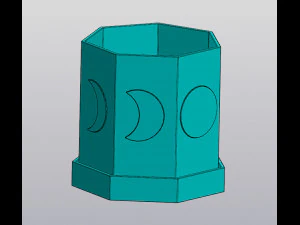 Moon phases planter 3D Print Model