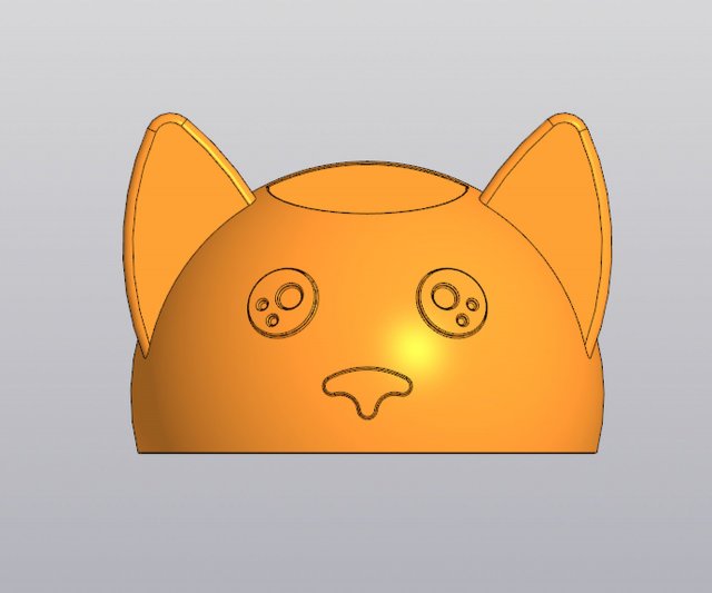 Small holder Pen holder Vase Planter Cat 3D Baskı Modeli .c4d .max .obj .3ds .fbx .stl .blend 