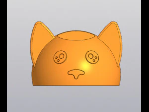 Portapiccolo Portapenne Vaso Fioriera Cat Modello di stampa 3D