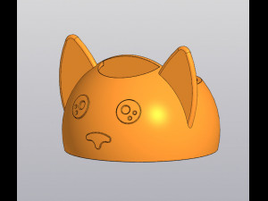Small holder Pen holder Vase Planter Cat 3D Baskı Modeli