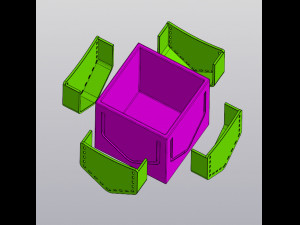 Organizer with pockets 3Dプリントモデル