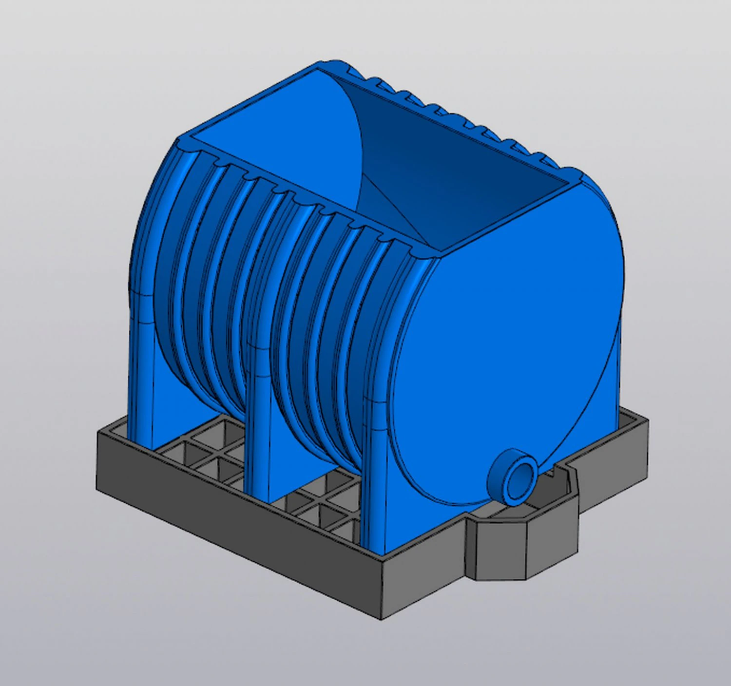Water tank Planter 3D Print Model .c4d .max .obj .3ds .fbx .stl .blend