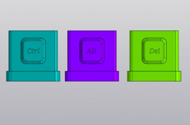 Ctrl Alt Del Planters 3D Print Model .c4d .max .obj .3ds .fbx .stl .blend 